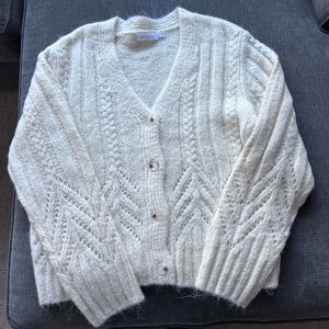 All in Favor Cream Cardigan Sweater